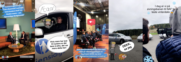 Skjermdump fra Gjensidige sin Snapchat.