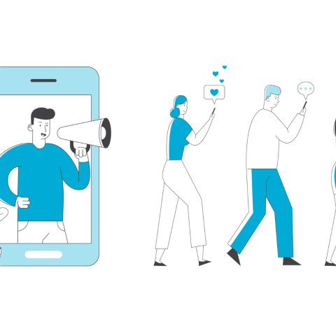 Illustrasjon influensere.