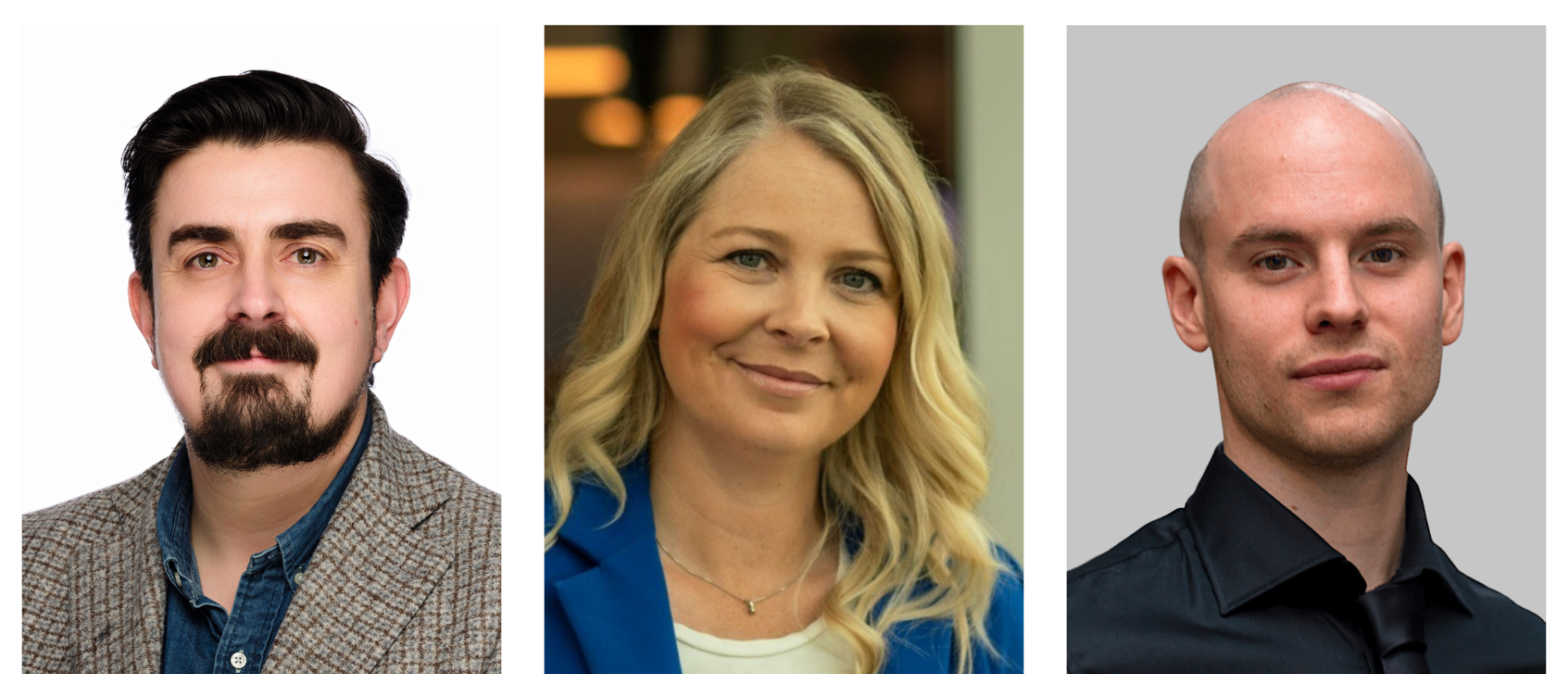 Modolf Moen, Cornelia Bjørke-Hill og Adam Tzur