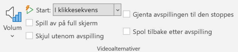 Spille av video i PowerPoint