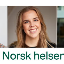 Portrett av Odd Erling Botn, Julie Bjørstad Karlsen og Mia Maudal Hordnes i Norsk helsenett