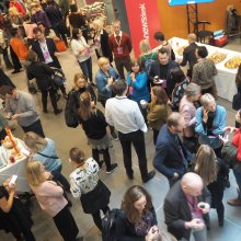 Bilde fra mingling under Høstseminaret i Bergen 2019.