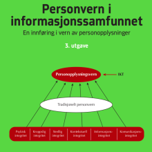 Bilde av bokomslaget Personvern i informasjonssamfunnet fra forfatterne Dag Wiese Schartum og Lee A. Bygrave