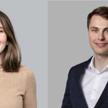 Portretter av Maylinn Gullmark og Jonas Nicolay Corneliussen, stipendiater for 2022.