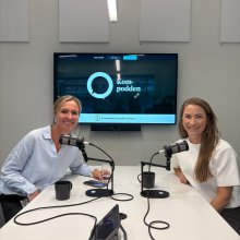 Anne-Lise Mørch von der Fehr og Eirin Larsen i studio for Kompodden.