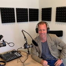 Eirik Bergesen i podkast-studio